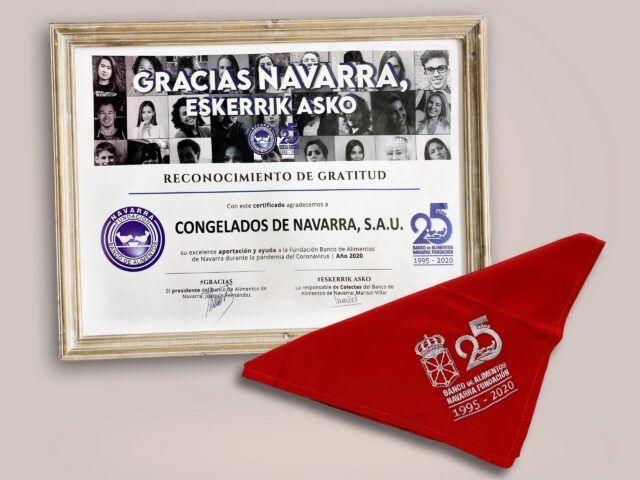 MUCHAS GRACIAS, ESKERRIK ASKO, CONGELADOS DE NAVARRA: ¡SOMOS SOLIDARIDAD!