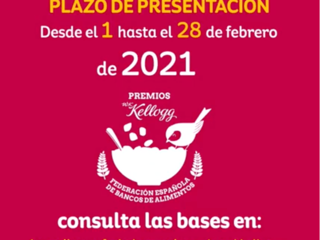 KELLOGG OFRECE 20.000€ EN PREMIOS PARA LA CREACIÓN DE PROYECTOS SOCIALES Y RECONOCER LA DIFUSIÓN DE LA LABOR DE LOS BANCOS