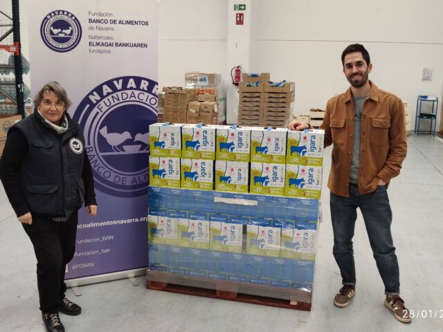 Weekup dona 474 litros de leche a la Fundación Banco de Alimentos de Navarra
